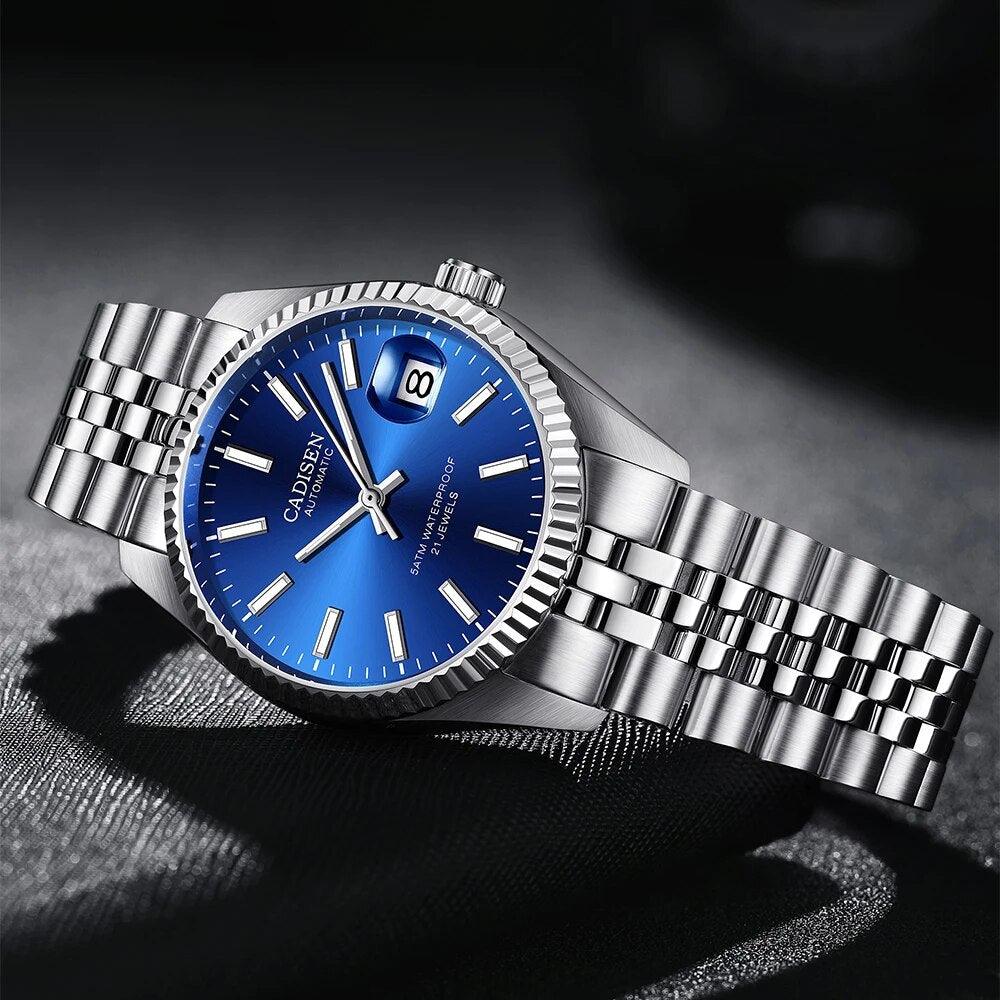 Top Brand CADISEN Men Mechanical Watch Stainless Steel Business Watch Waterproof Luxury Automatic T 2