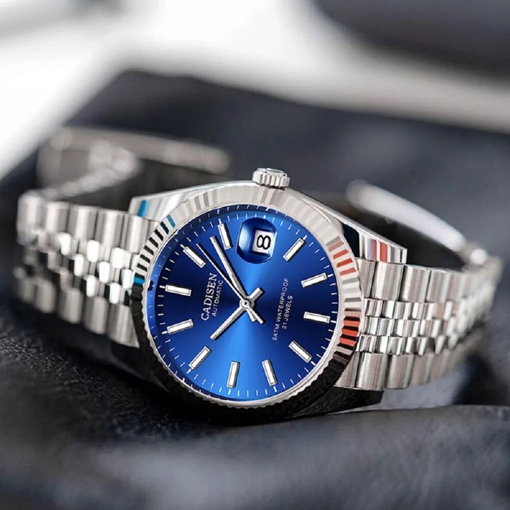 Top Brand CADISEN Men Mechanical Watch Stainless Steel Business Watch Waterproof Luxury Automatic T 3