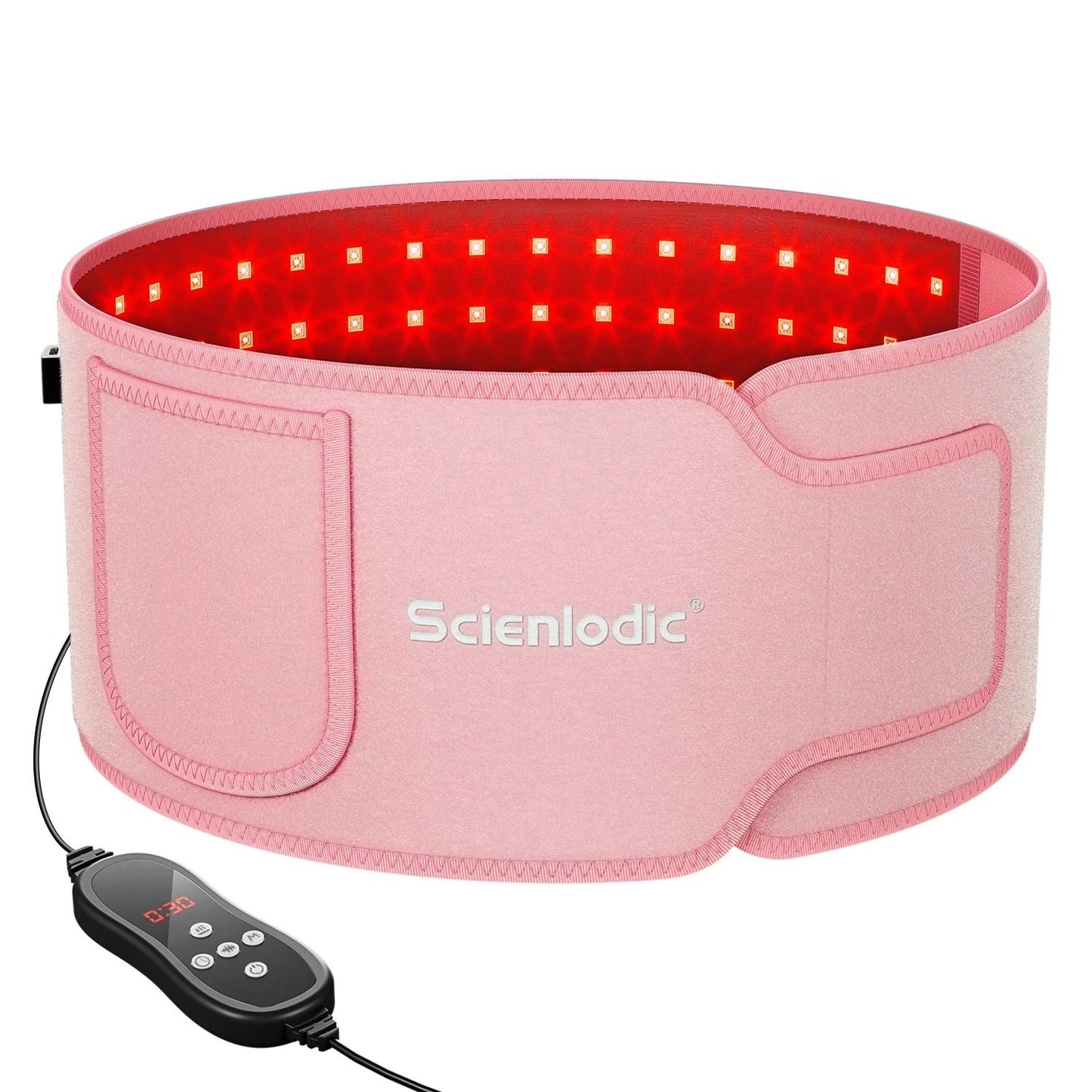 100 LED Red Light Therapy Belt with Infrared Heating for Back Pain Relief and Body Slimming Support