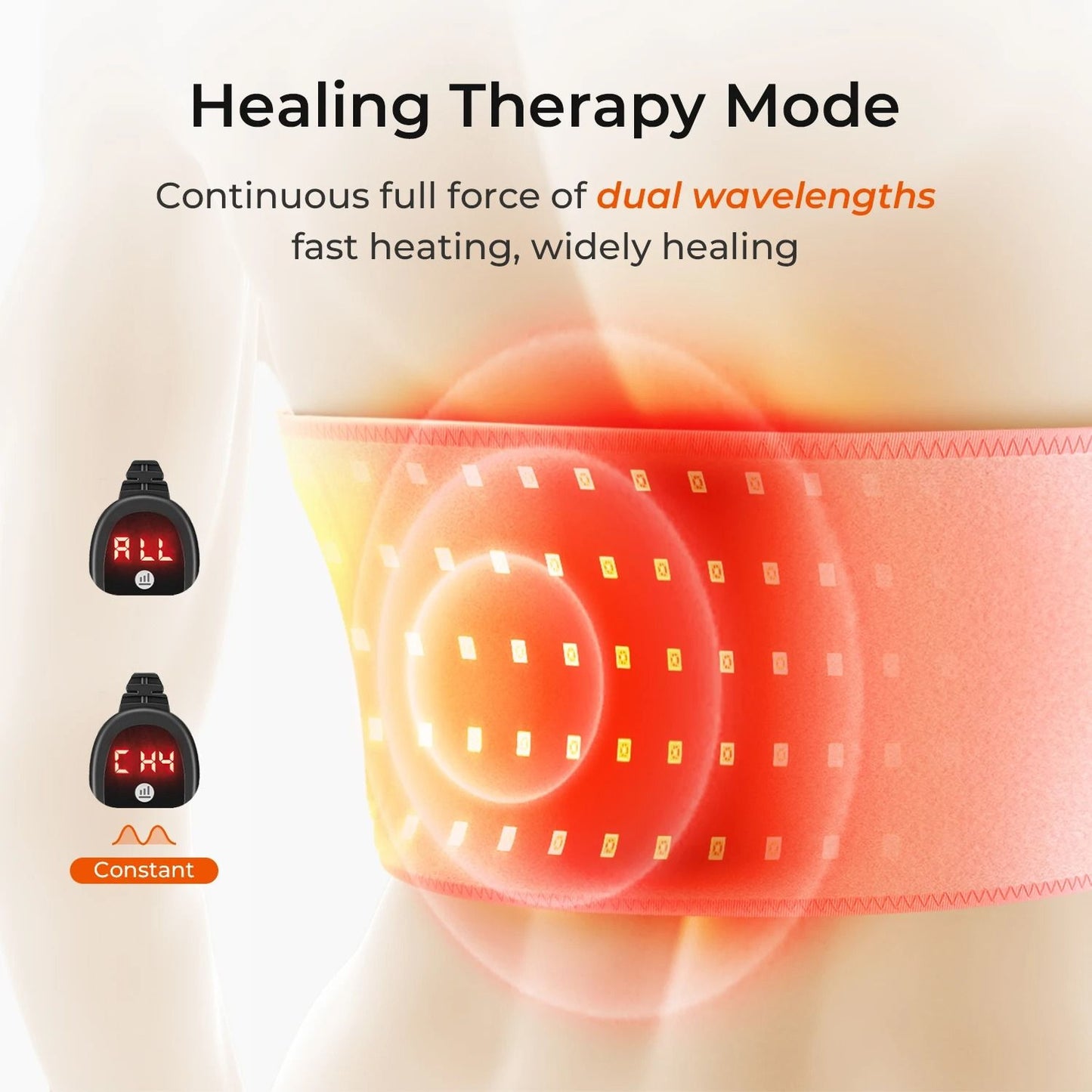 100 LED Red Light Therapy Belt With Infrared Heating For Back Pain Relief And Body Slimming Support 2
