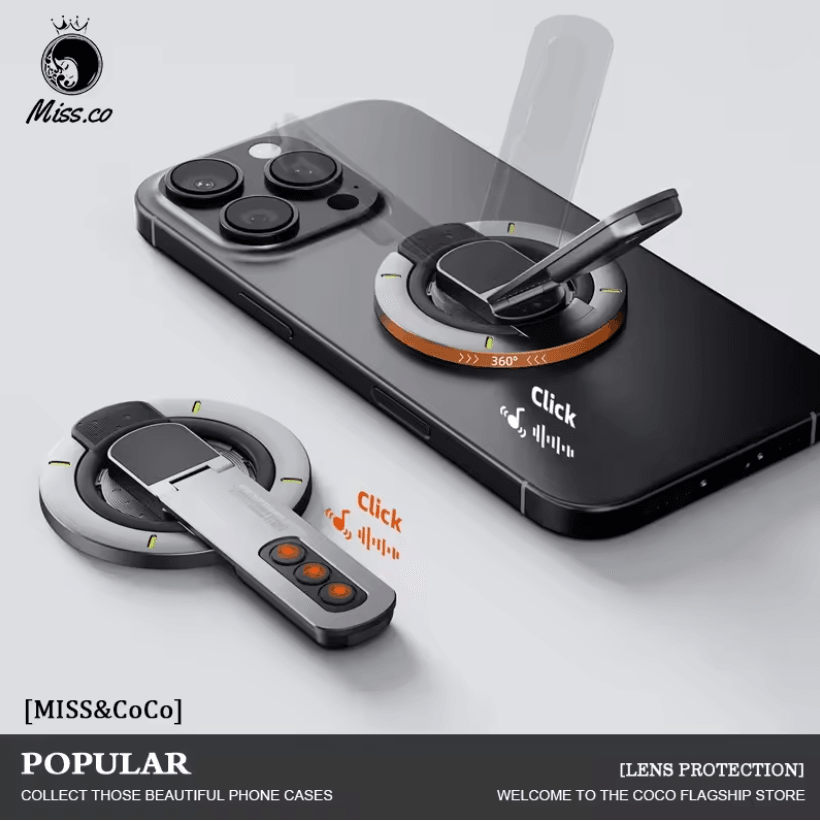 MagSafe Magnetic Finger Ring Grip and Stand for iPhone 12 to 16