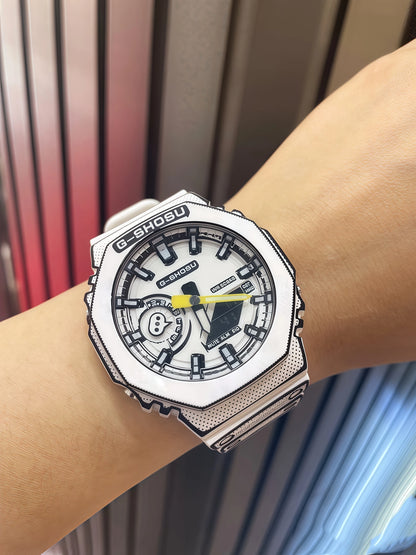 Comic Sport Unisex LED Watch, Dual Display Digital Analog Timepiece, Automatic Hand Lift Light Wrist Watch for Men Women