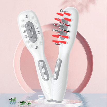 RF Microcurrent LED Scalp Massage Comb for Hair Growth and Conditioning