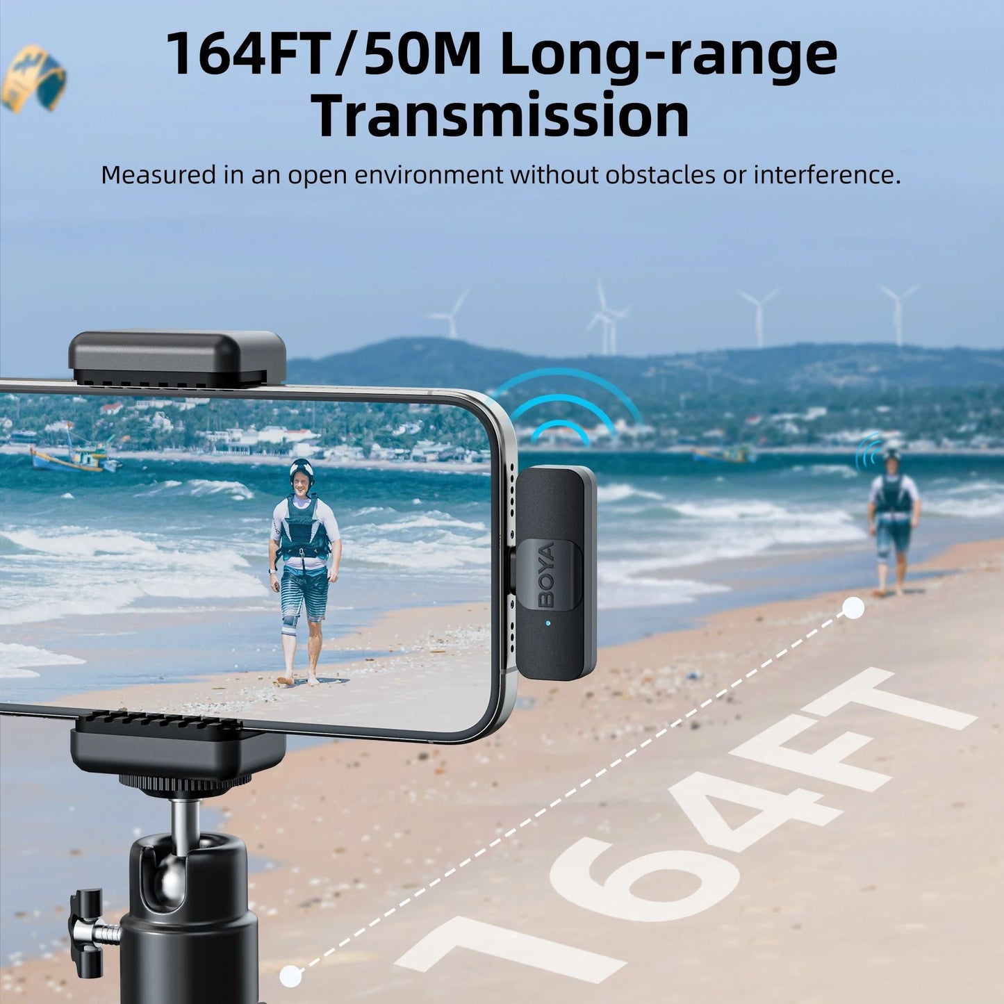 BOYA BY V Wireless Lavalier Microphone For IPhone Android Vlogging Interviews And Live Broadcast 2