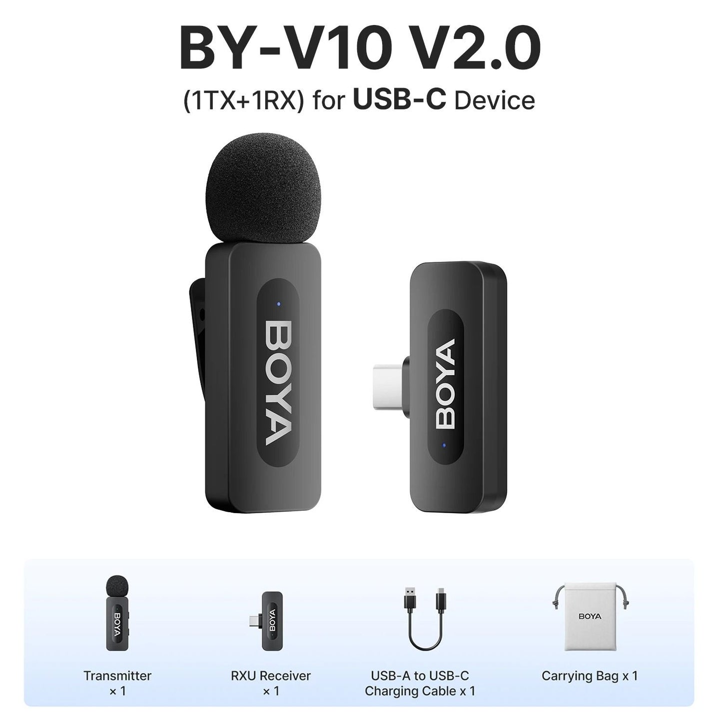 BOYA BY V Wireless Lavalier Microphone For IPhone Android Vlogging Interviews And Live Broadcast 13