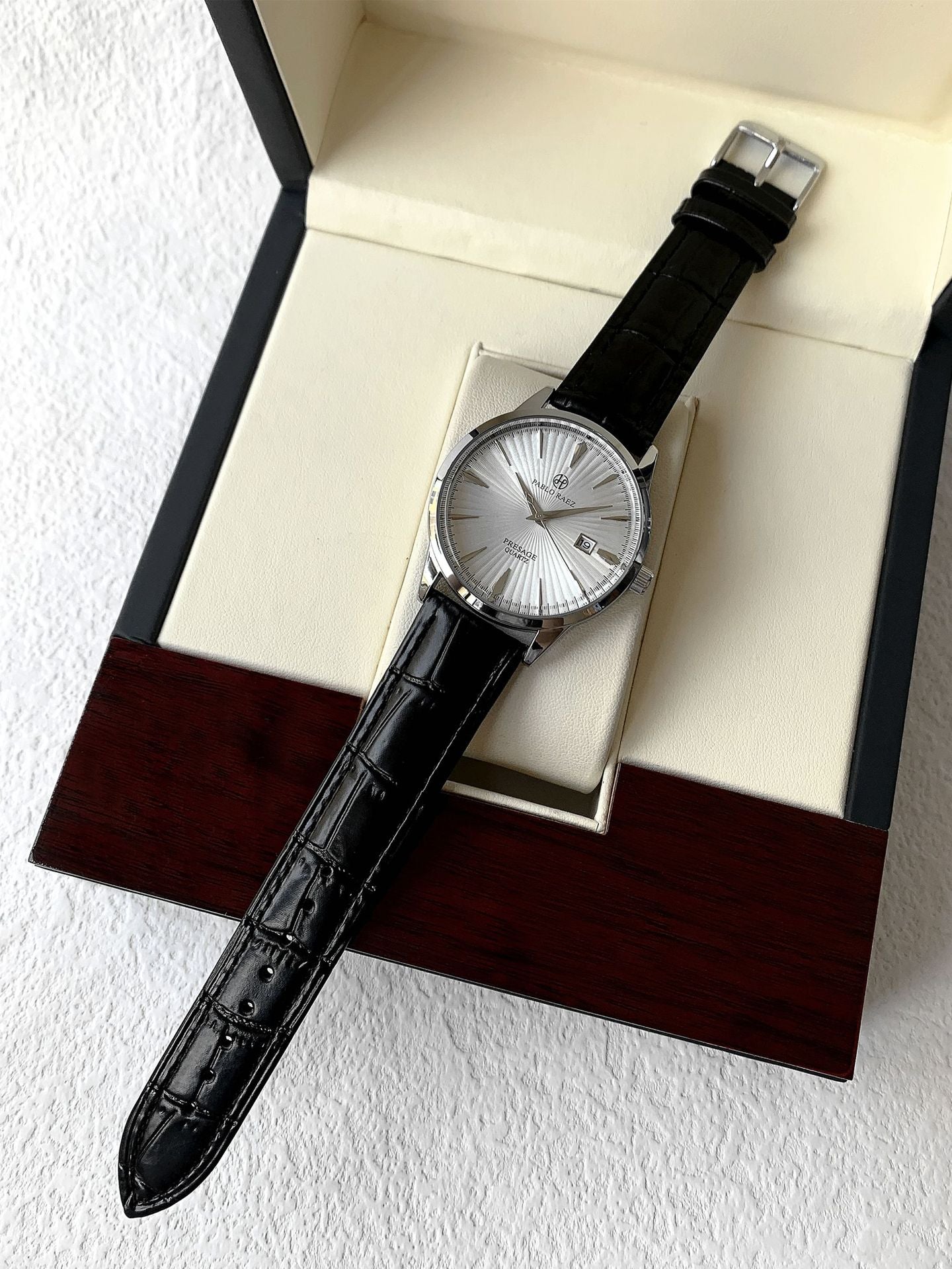 Waterproof Calendar Leather Strap Men Watch, Business Watches Quartz Wristwatches, Elegant Daily Timepiece