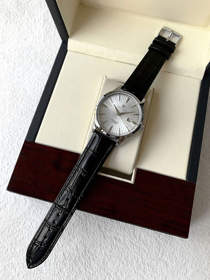 Waterproof Calendar Leather Strap Men Watch, Business Watches Quartz Wristwatches, Elegant Daily Timepiece