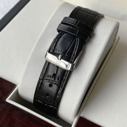 Waterproof Calendar Leather Strap Men Watch, Business Watches Quartz Wristwatches, Elegant Daily Timepiece