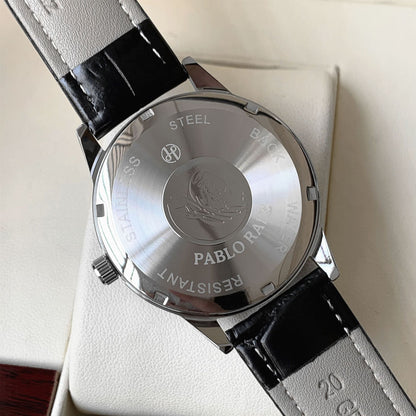 Waterproof Calendar Leather Strap Men Watch, Business Watches Quartz Wristwatches, Elegant Daily Timepiece