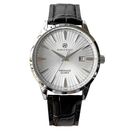 Waterproof Calendar Leather Strap Men Watch, Business Watches Quartz Wristwatches, Elegant Daily Timepiece