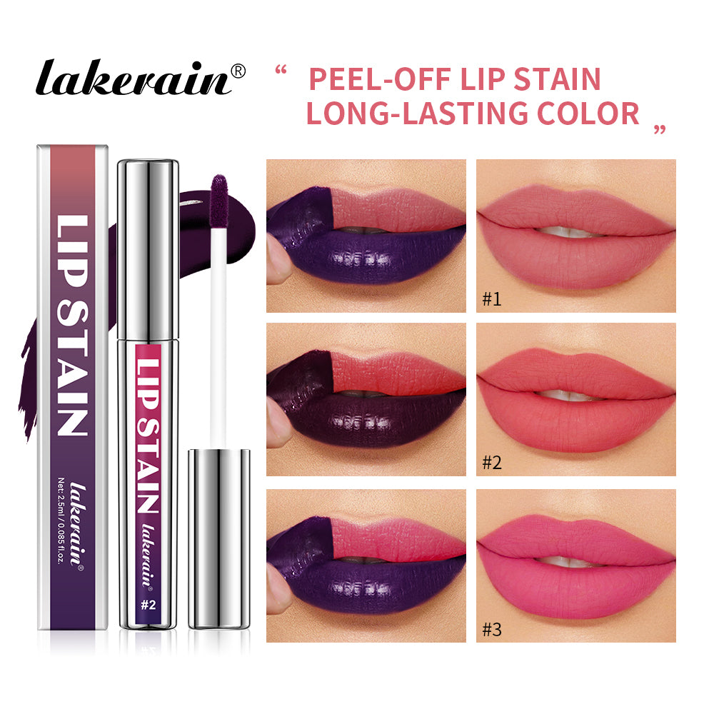 Peel Off Lip Stain Matte Lip Tint for Lips 24H Waterproof Liquid Lipstick, Water Resistant Lip Color, Fade Proof Makeup