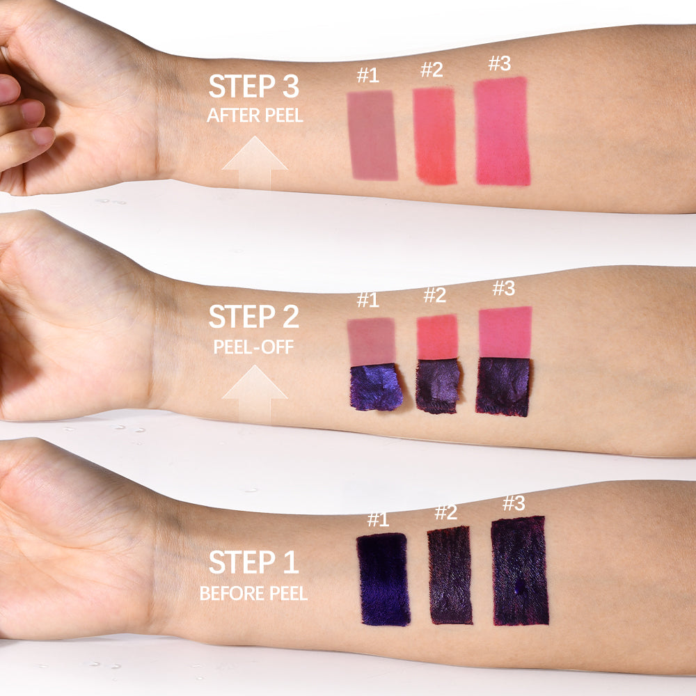 Peel Off Lip Stain Matte Lip Tint For Lips 24H Waterproof Liquid Lipstick Water Resistant Lip Color 3