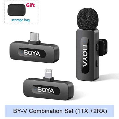 BOYA BY V Wireless Lavalier Microphone For IPhone Android Vlogging Interviews And Live Broadcast 29