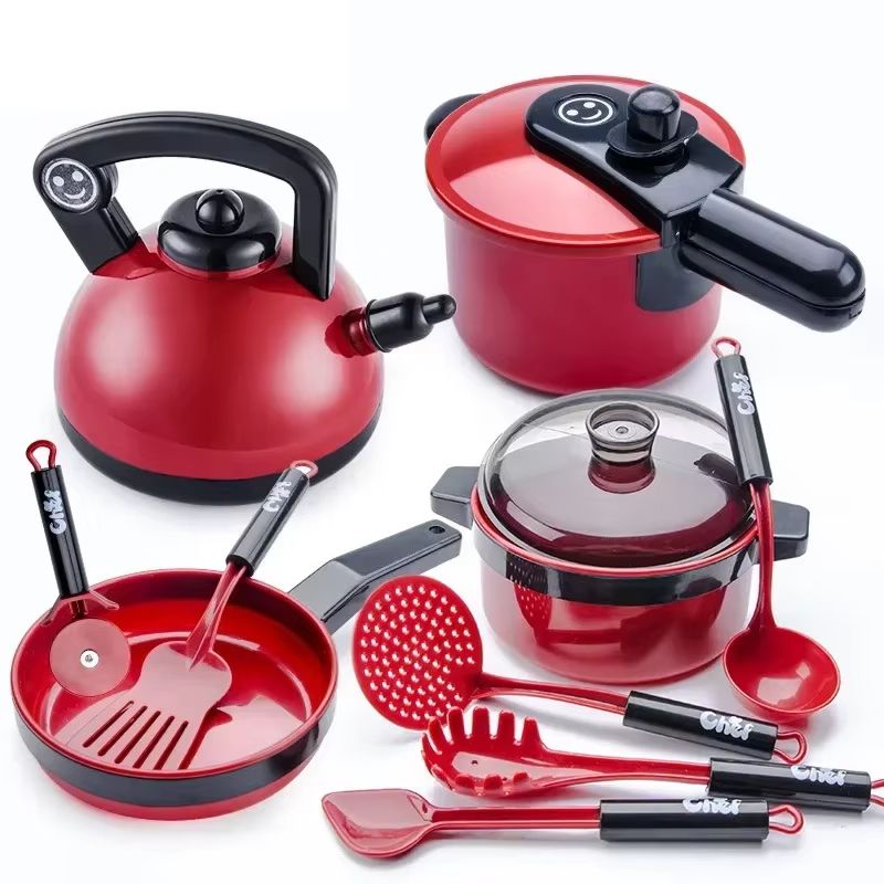 LittleChef Pretend Play Kitchen Set for Kids with Cutting Food & Utensils