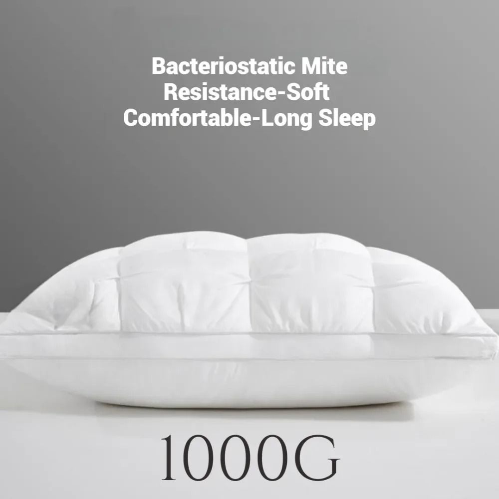 Luxury Hotel Pillow for Sleeping with Soft Bilateral Support and Breathable Three Dimensional Fill