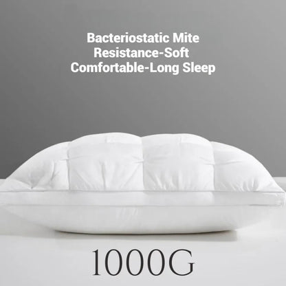 Luxury Hotel Pillow for Sleeping with Soft Bilateral Support and Breathable Three Dimensional Fill