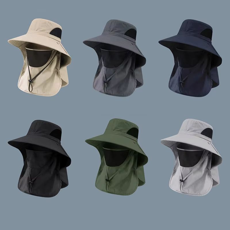 SunGuard Outdoor Fishing Hat with Neck Flap – UV Protection for Hiking & Camping