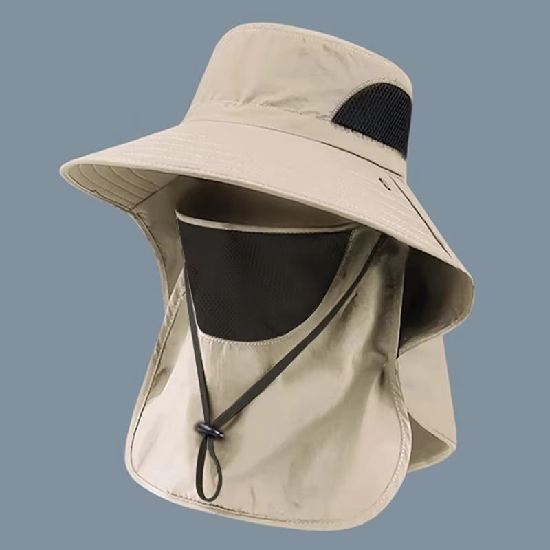 SunGuard Outdoor Fishing Hat With Neck Flap  UV Protection For Hiking  Camping 10
