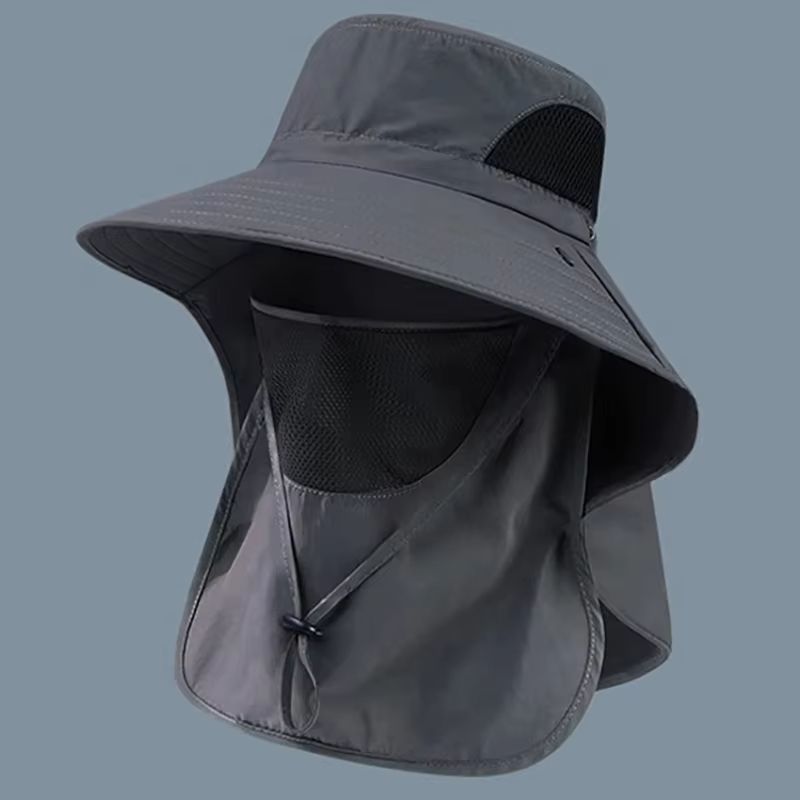 SunGuard Outdoor Fishing Hat With Neck Flap  UV Protection For Hiking  Camping 6