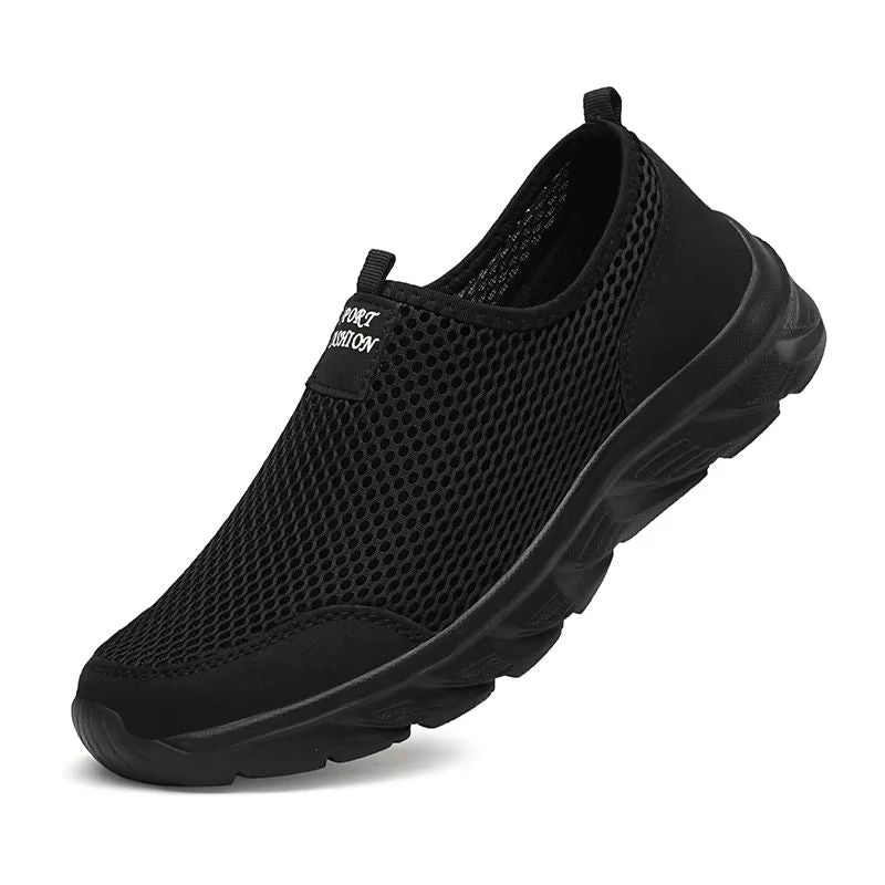 AirStride Mens Mesh Slip On Sneakers Lightweight Breathable Walking And Driving Shoes 9