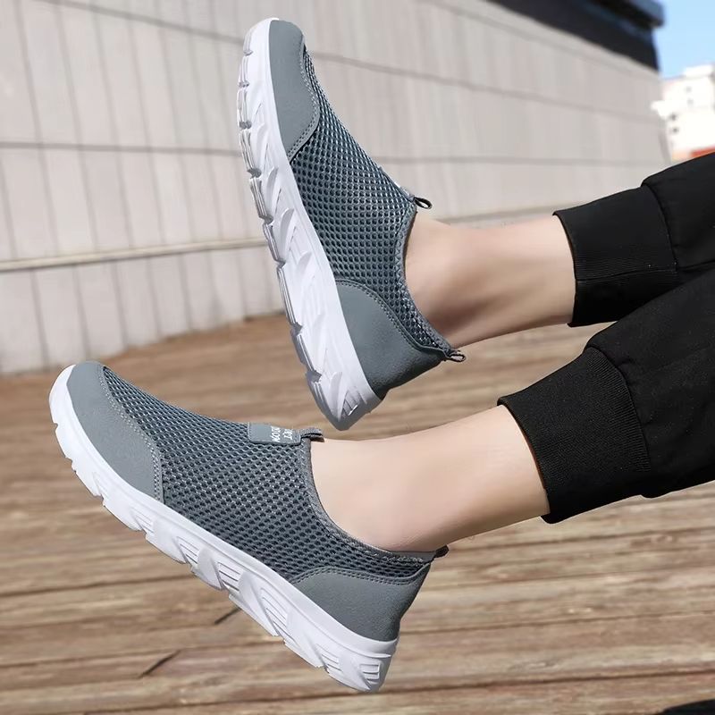 AirStride Mens Mesh Slip On Sneakers Lightweight Breathable Walking And Driving Shoes 5