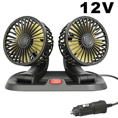 3 Head Adjustable Car And Desk Fan With USB Or 12V 24V Power And Silent Dual Speed Design For Home  8