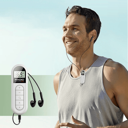 Mini Pocket Clip FM Radio With LCD Backlight Display And 35mm Headphone Jack 2