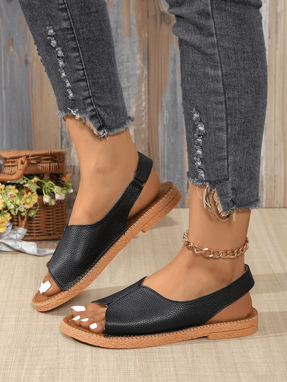 Rome Style Retro Buckle Platform Sandals For Women Lightweight Beach Shoes 2