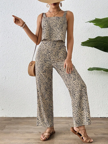 Elegant Casual Womens Romper Edition, Double Strap Printed Romper for Stylish Comfort