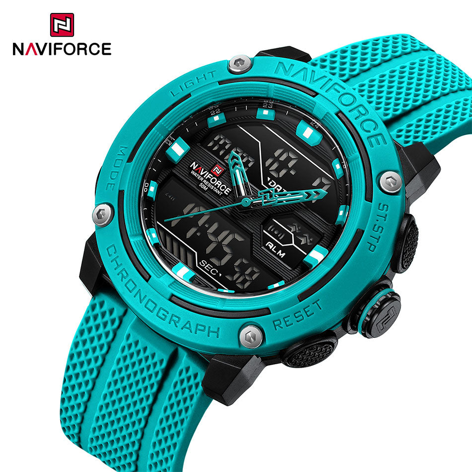 Men Waterproof Sport Watch, Quartz Digital Dual Time Wristwatch, Military Stopwatch Reloj Hombre