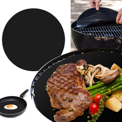 NonStick BBQ Grid Pad For HighTemperature Grilling Reusable  EasytoClean Barbecue Mesh Cooking Mat 1