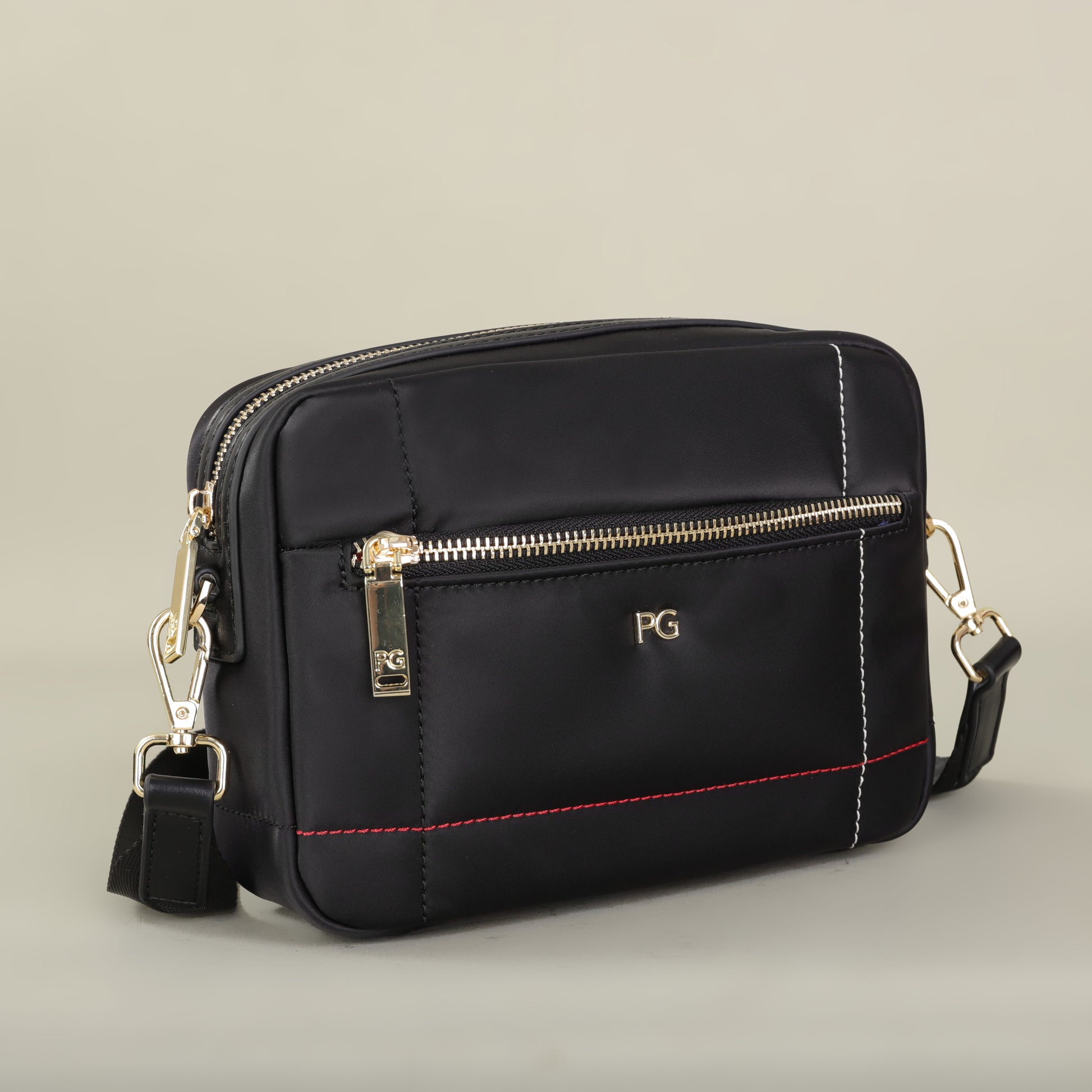 Folding Square Crossbody Bag, Fashion Waterproof PG Nylon Fabric, Lightweight Multi Functional Travel Shoulder Purse