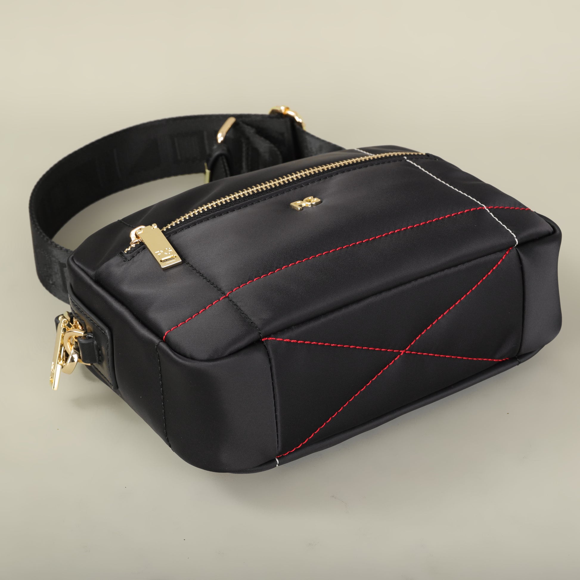 Folding Square Crossbody Bag, Fashion Waterproof PG Nylon Fabric, Lightweight Multi Functional Travel Shoulder Purse