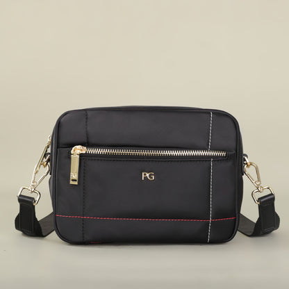 Folding Square Crossbody Bag, Fashion Waterproof PG Nylon Fabric, Lightweight Multi Functional Travel Shoulder Purse