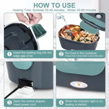 Electric Lunch Box Portable Food Warmer For Car And Home Use 3