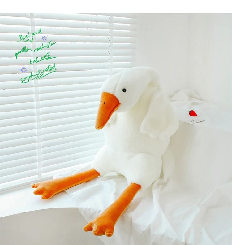 Lovely Big White Goose Plush Pillow 6