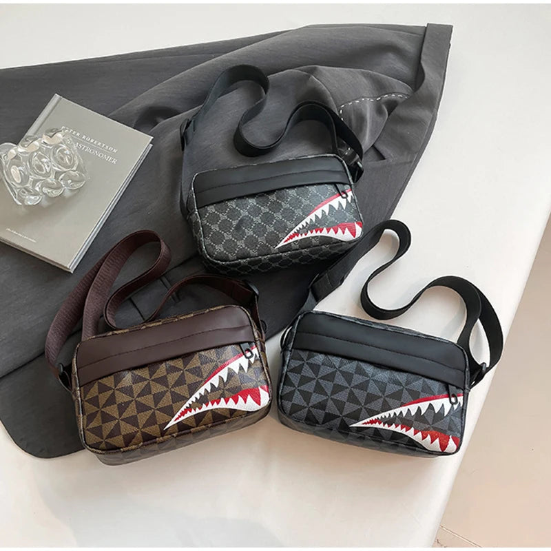 Creative Shark Mouth Crossbody Bag, Simple Coin Purse, Casual Fashion Mobile Phone Bag, Small Square Shoulder Purse