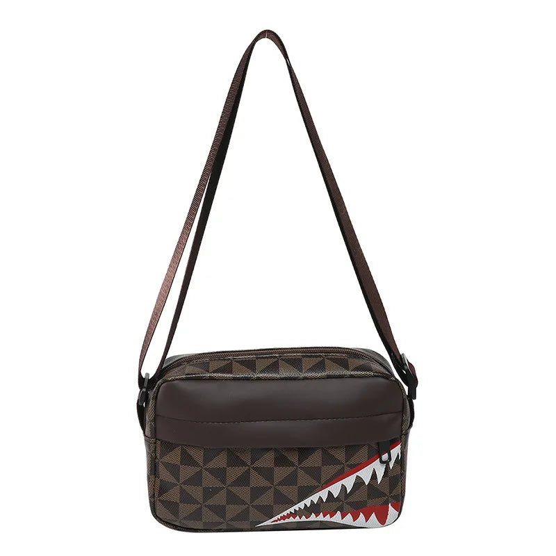 Creative Shark Mouth Crossbody Bag, Simple Coin Purse, Casual Fashion Mobile Phone Bag, Small Square Shoulder Purse