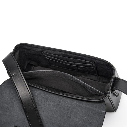 Fashionable Soft Leather Woven Crossbody Bag, Tofu Cowhide Shoulder Bag, Small Square Niche Design Purse