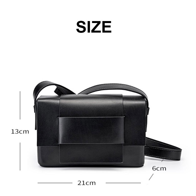 Fashionable Soft Leather Woven Crossbody Bag, Tofu Cowhide Shoulder Bag, Small Square Niche Design Purse