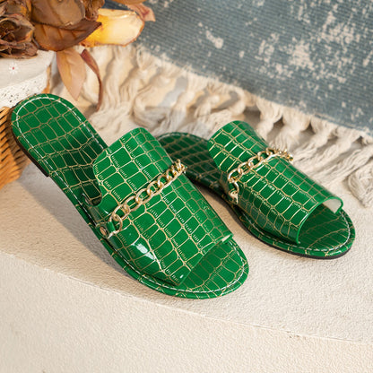 Summer And Autumn Opentoed Flipflops Flat Wedge Sandals For Women Breathable Beach Flip Flops Casua 6