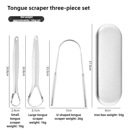 Reusable Stainless Steel Tongue Scraper For Oral Hygiene And Fresh Breath 9
