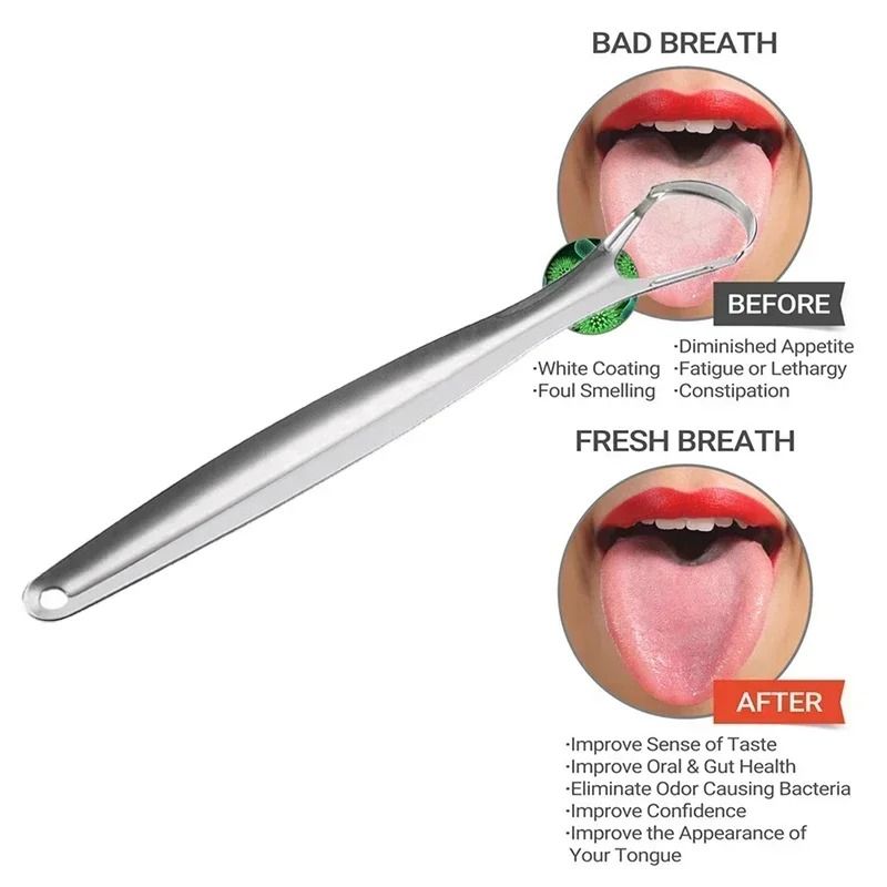 Reusable Stainless Steel Tongue Scraper For Oral Hygiene And Fresh Breath 1