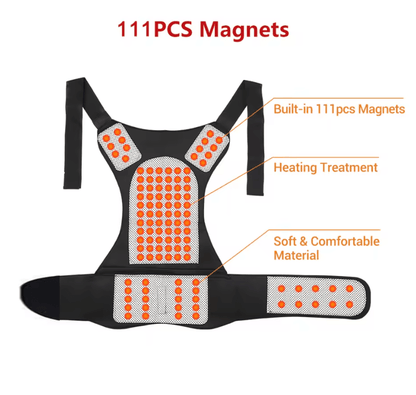 Tourmaline Magnetic Self Heating Lumbar Vest Waist Brace For Posture Correction And Pain Relief 2
