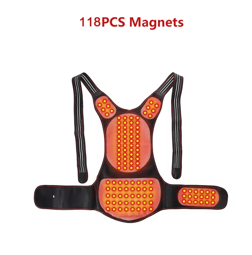 Tourmaline Magnetic Self Heating Lumbar Vest Waist Brace For Posture Correction And Pain Relief 3