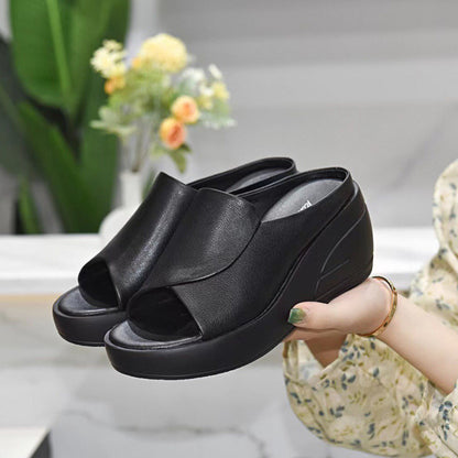 Wedge Platform Open Toe Womens Orthopedics Sandals Thick Bottom Beach High Heels Slides For AllDay  1