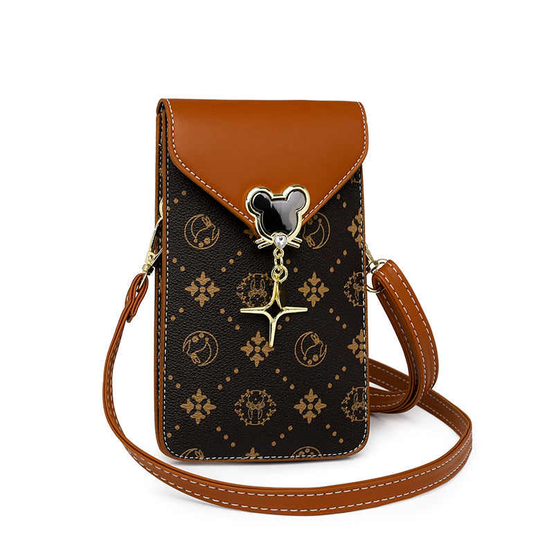 Fashionable Vertical Style Small Bag for Women, Touchscreen Phone Carrying Crossbody, Lightweight Shoulder Purse