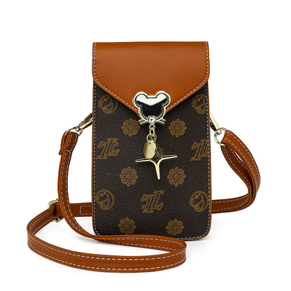 Fashionable Vertical Style Small Bag for Women, Touchscreen Phone Carrying Crossbody, Lightweight Shoulder Purse