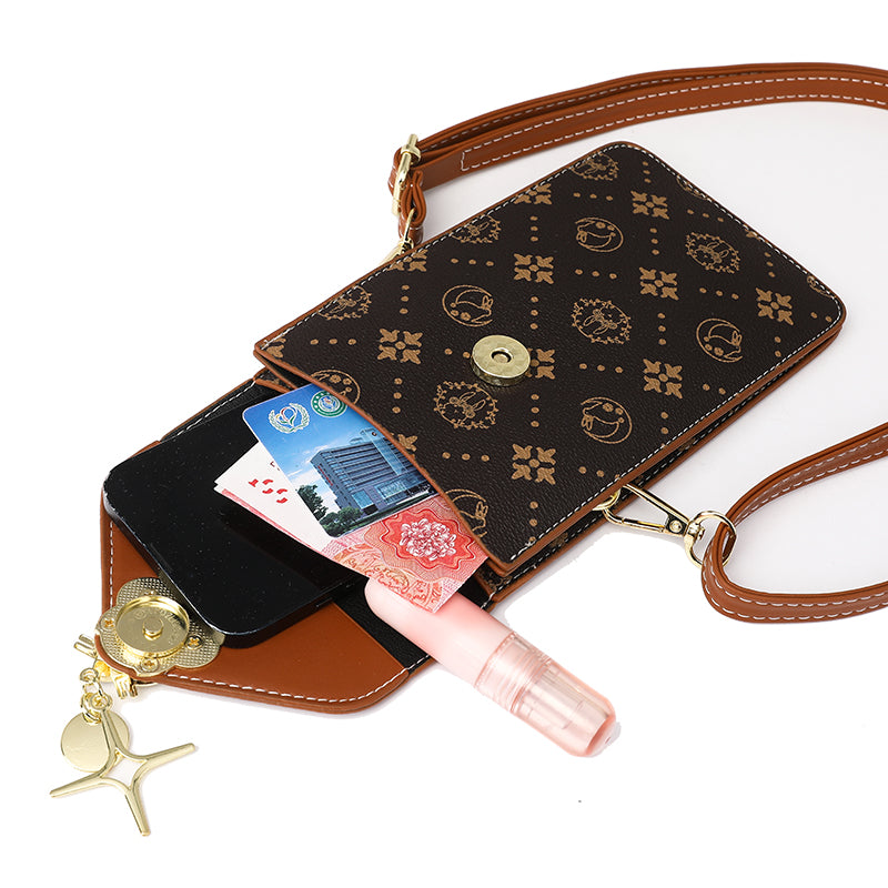 Fashionable Vertical Style Small Bag for Women, Touchscreen Phone Carrying Crossbody, Lightweight Shoulder Purse