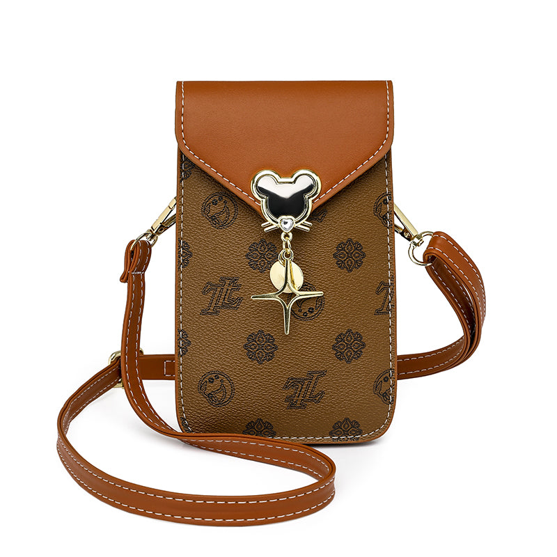 Fashionable Vertical Style Small Bag for Women, Touchscreen Phone Carrying Crossbody, Lightweight Shoulder Purse